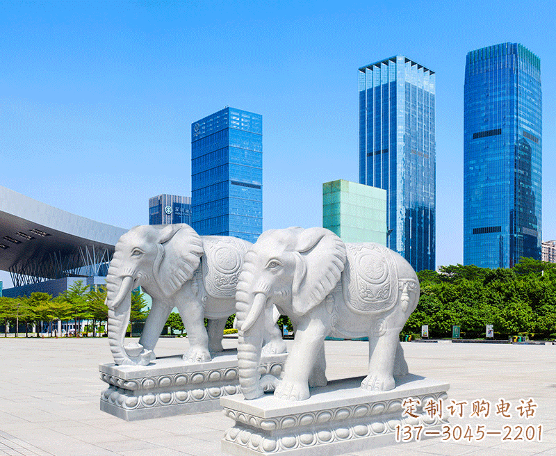 江西公石雕刻的大象