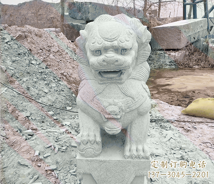 江西公园石雕狮子