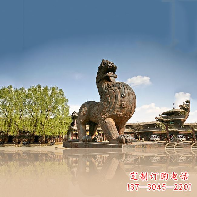 江西铜雕狴犴雕塑-景区园林广场神兽景观摆件