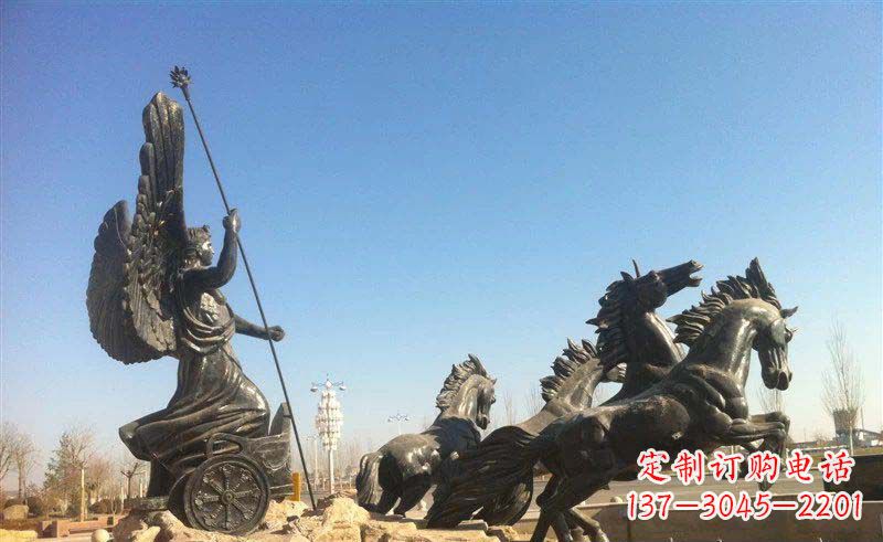江西阿波罗战车小区景观铜雕 (2)