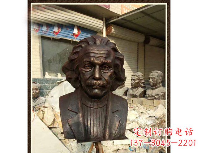 江西爱因斯坦头像铜雕 (2)