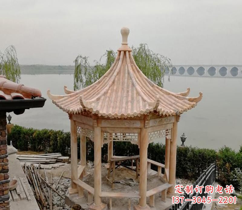 江西精致古典八角凉亭石雕