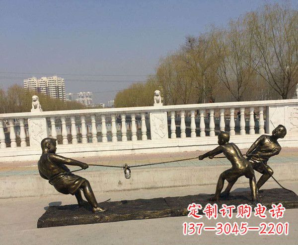 江西拔河儿童雕塑