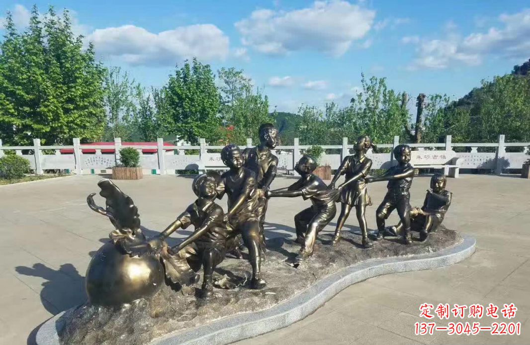 江西拔萝卜人物铜雕112