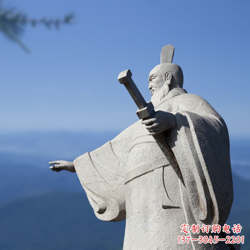 江西霸气无双秦始皇石雕像