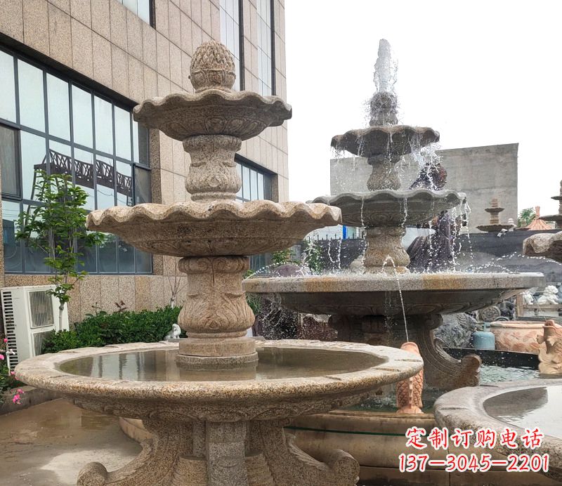 江西“白麻石质天然喷泉雕塑”