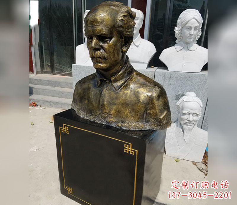 江西白求恩胸像铜雕2