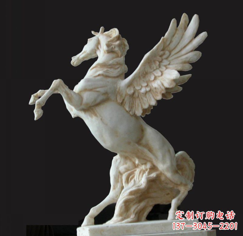江西白色飞马石雕