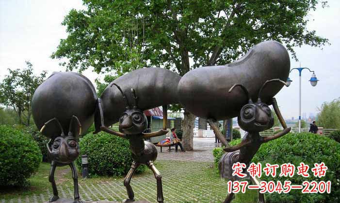 江西搬运粮食的蚂蚁公园景观铜雕