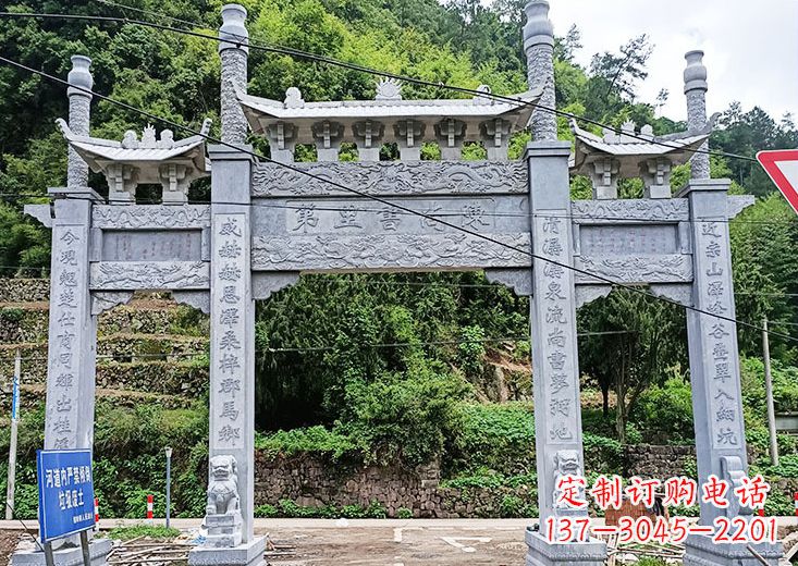江西宝墨园石雕牌坊——传承古典文化的精美雕刻