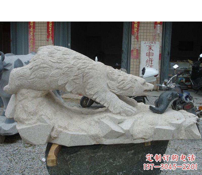 江西北极熊石雕公园动物雕塑