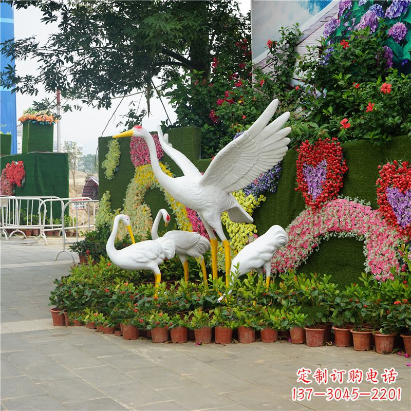 江西仙鹤玻璃钢雕塑