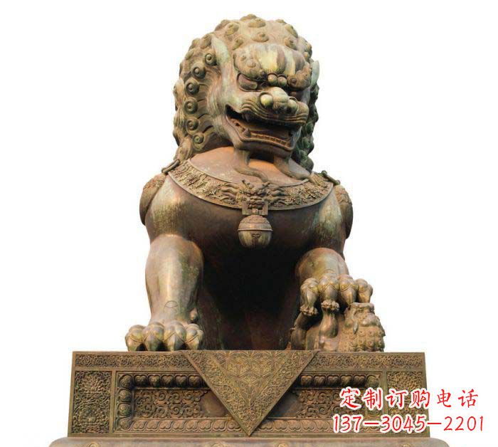 江西巍峨雄壮的狮子铜雕