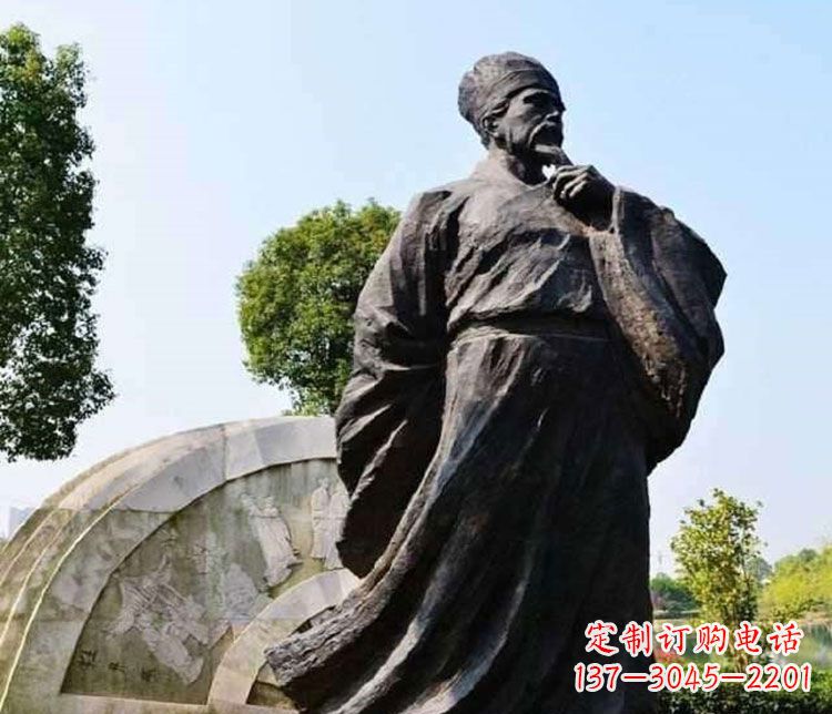 江西北宋思想家王安石铜雕