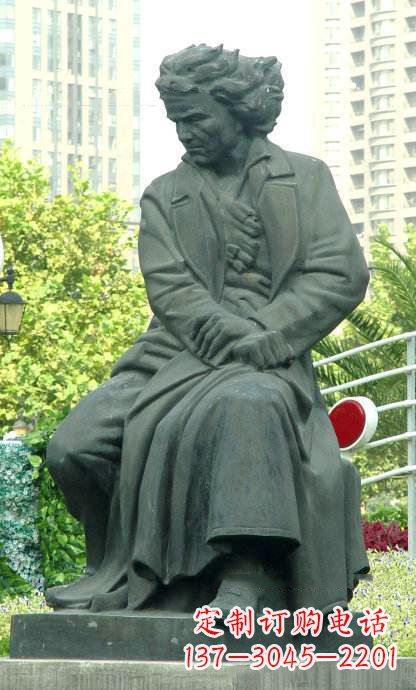 江西贝多芬3d雕塑-公园名人世界著名音乐家石雕像