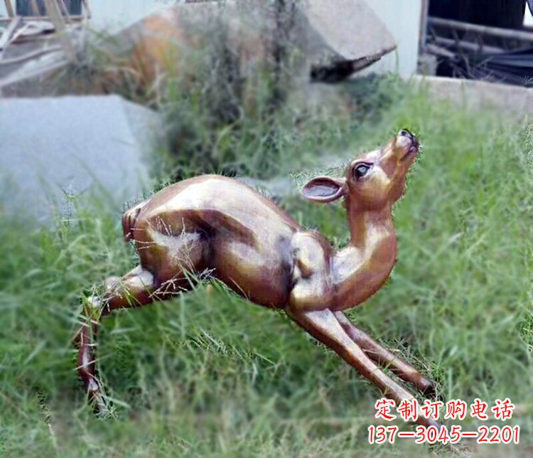 江西精美玻璃钢仿铜动物摆件