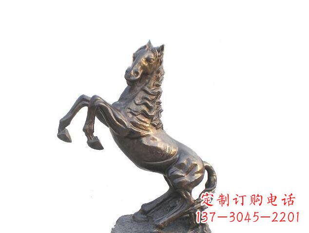 江西奔腾的马玻璃钢仿铜动物雕塑