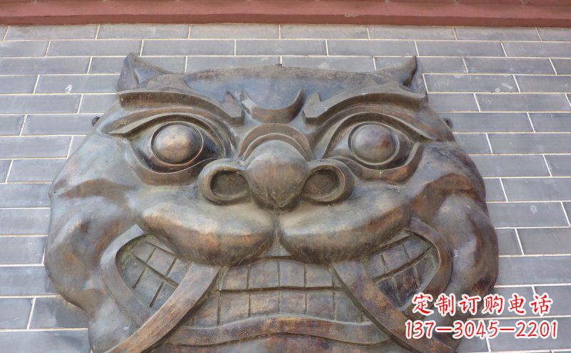 江西狴犴古代神兽铜浮雕