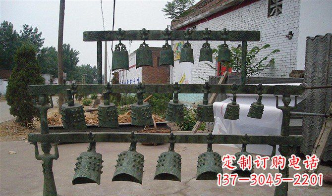 江西编钟古铜雕仿古精美音乐器