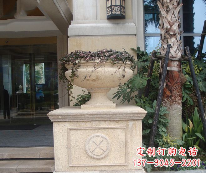 江西精美大理石花盆,给您的家增添独特的色彩