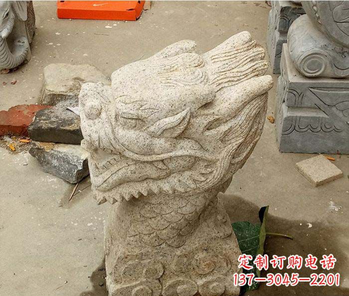 江西别墅景观龙头喷泉石雕