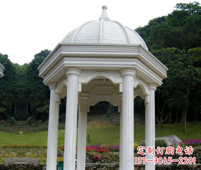 江西别墅景观欧式石雕凉亭 (2)