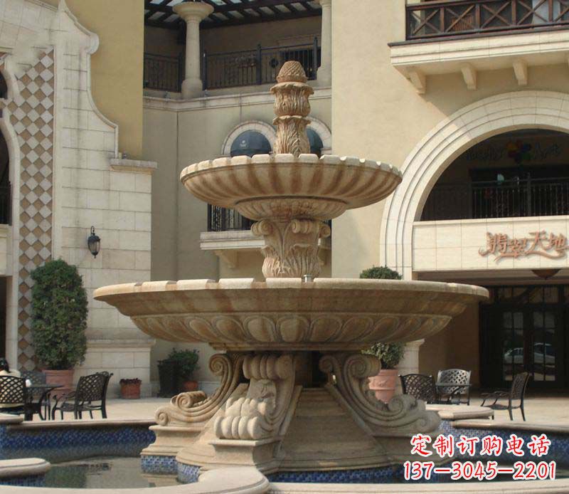 江西别墅景观石雕大型喷泉雕塑 (2)