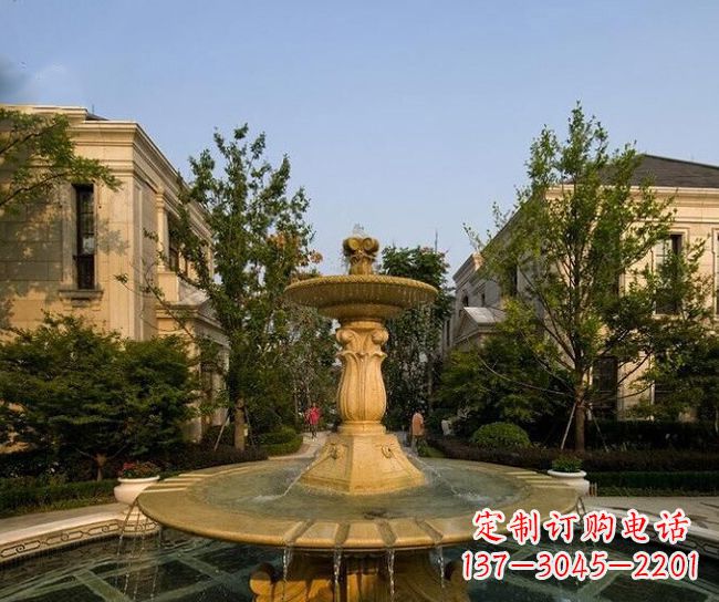 江西别墅石雕大型喷泉雕塑 (2)