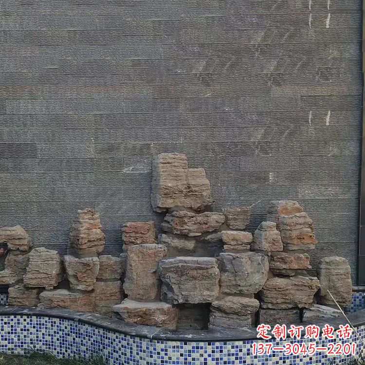 江西别墅庭院假山鱼池