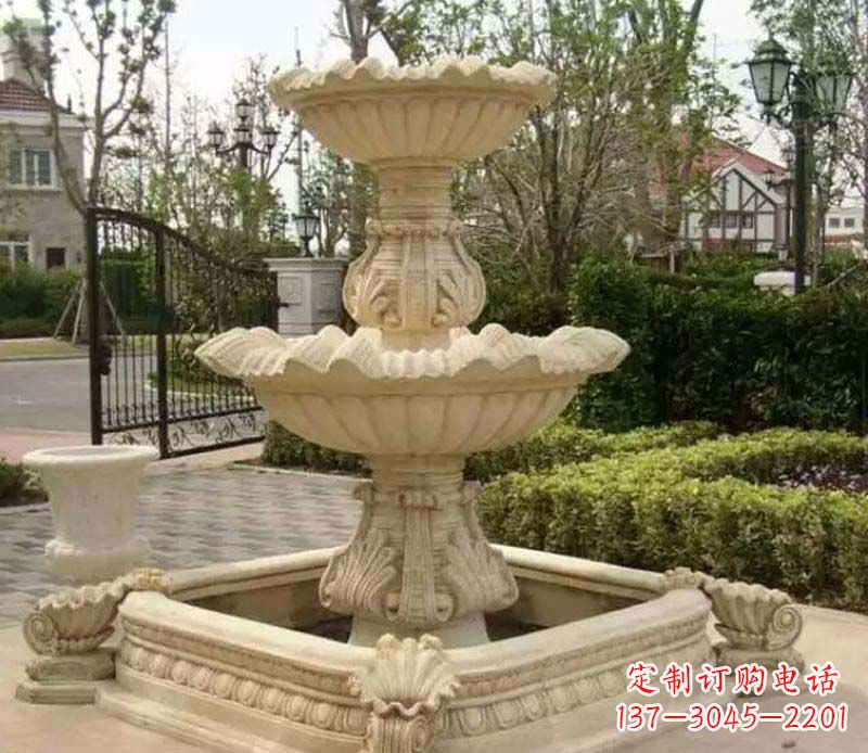 江西别墅庭院喷泉石雕