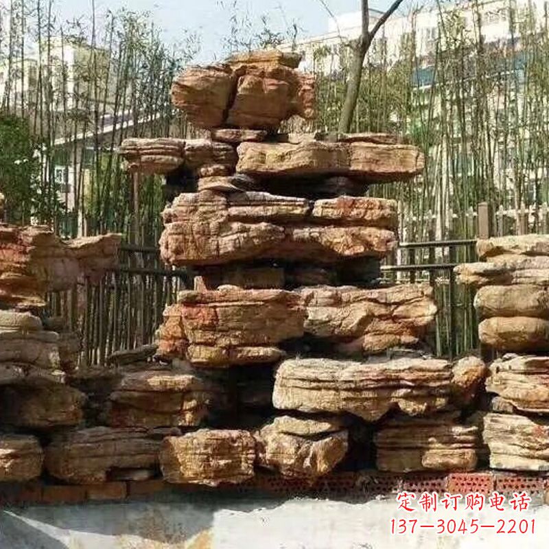 江西别墅庭院千层石奇石假山