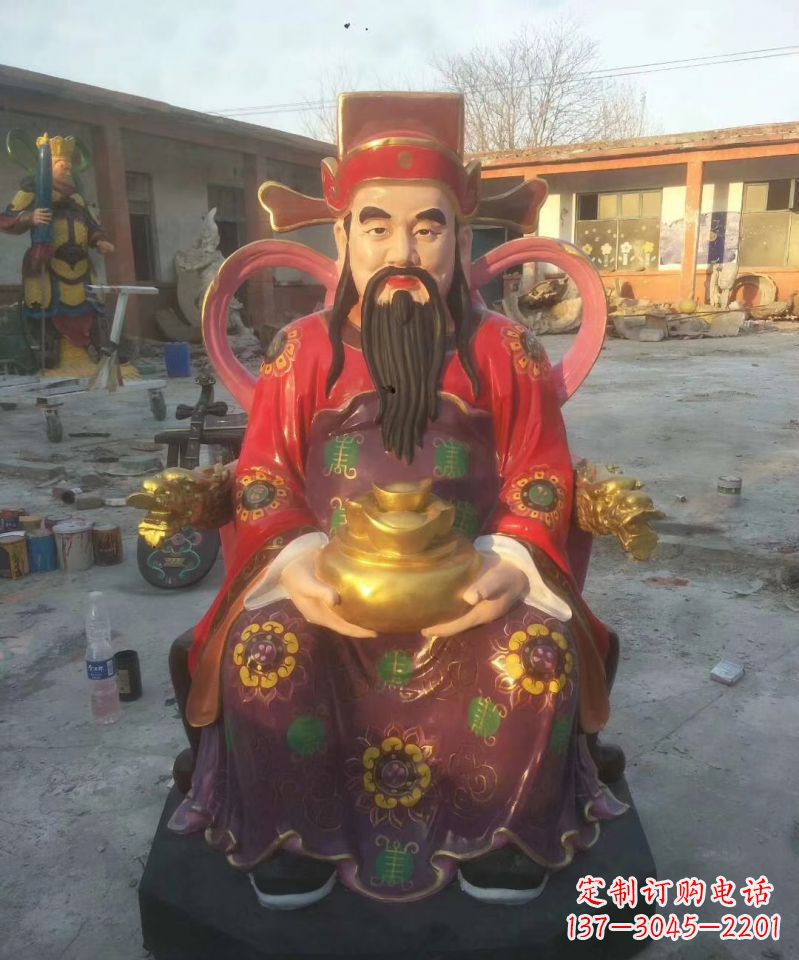 江西玻璃钢彩绘财神