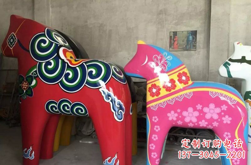 江西玻璃钢彩绘抽象独角兽
