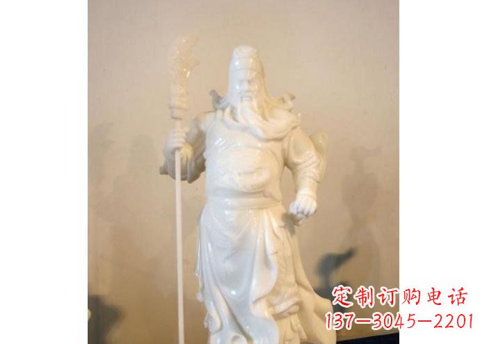 江西玻璃钢持刀关公雕塑