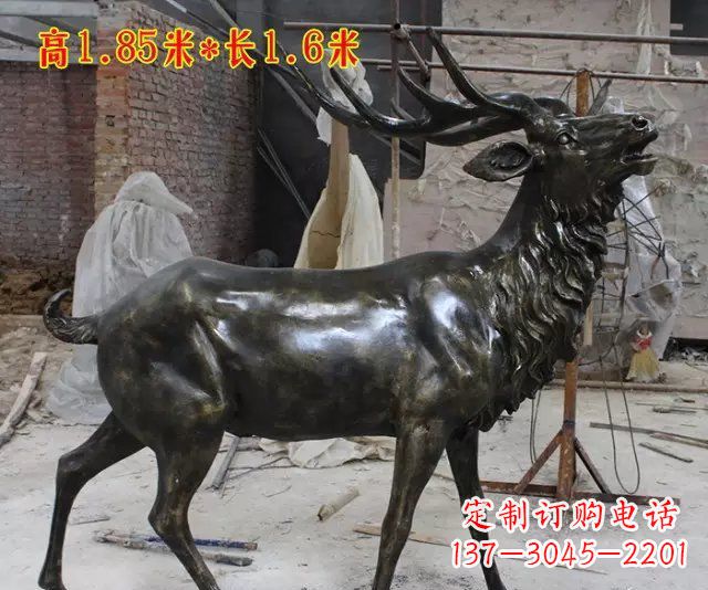 江西玻璃钢仿铜动物雕塑