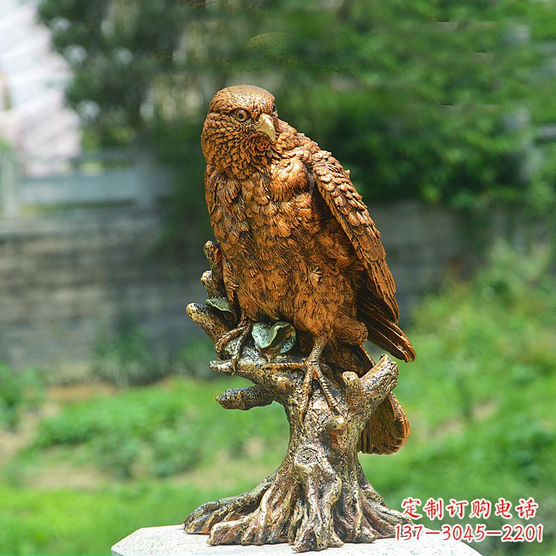江西玻璃钢仿铜仿真老鹰雕塑