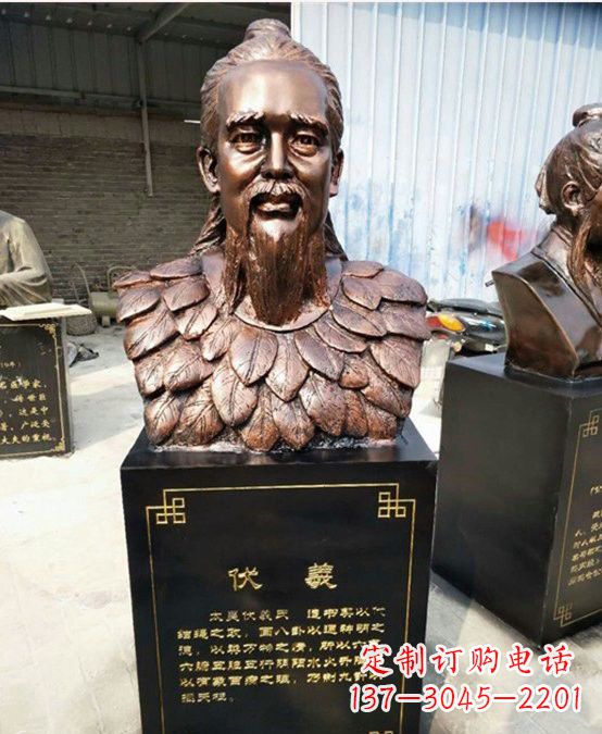 江西玻璃钢仿铜伏羲头像