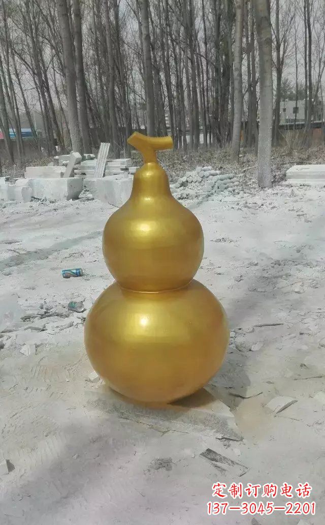 江西玻璃钢仿铜葫芦雕塑