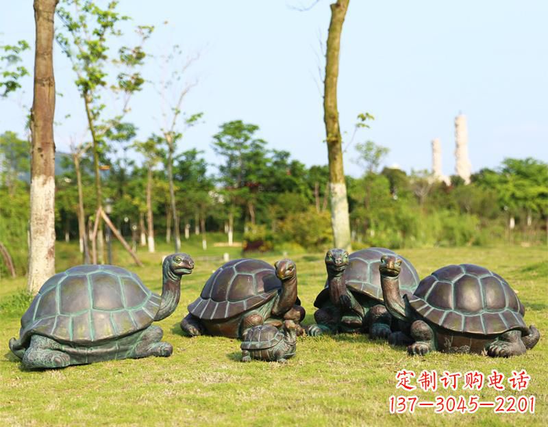 江西玻璃钢仿铜乌龟雕塑摆件