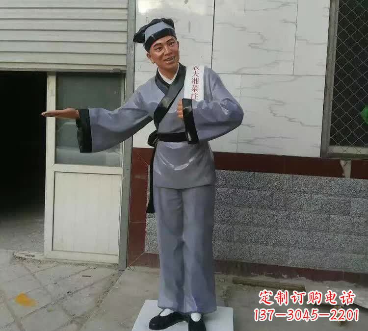 江西玻璃钢仿真店小二雕塑