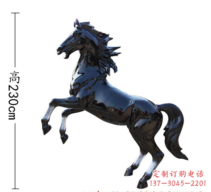 江西玻璃钢仿真黑马雕塑