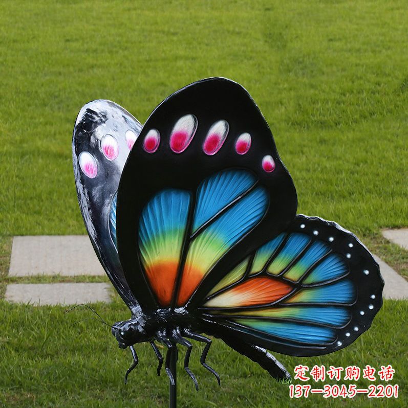江西玻璃钢仿真蝴蝶昆虫雕塑