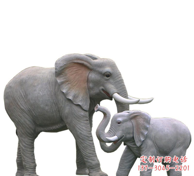 江西玻璃钢仿真母子大象