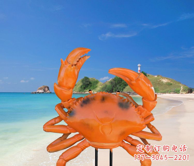 江西玻璃钢仿真螃蟹雕塑