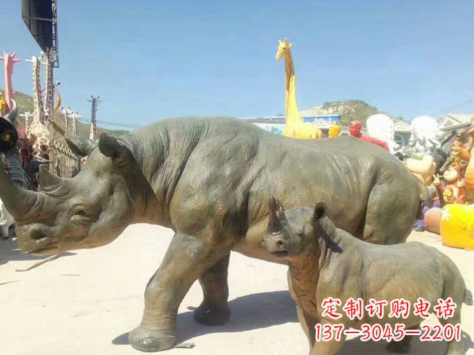 江西玻璃钢仿真犀牛