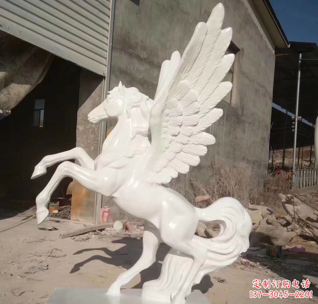 江西玻璃钢飞马雕塑 动物雕塑