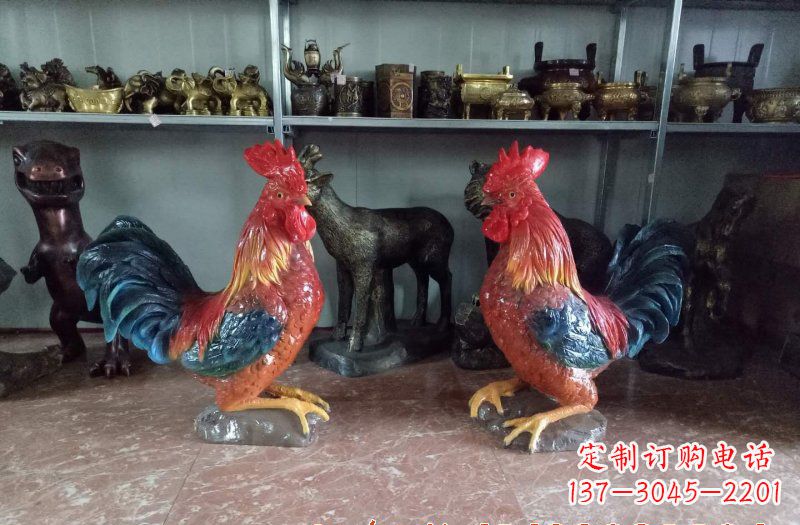 江西玻璃钢公鸡雕塑