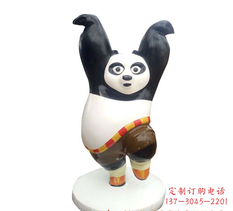 江西玻璃钢功夫熊猫雕塑