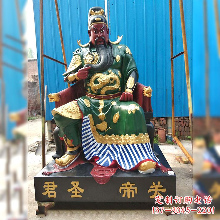 江西玻璃钢关帝神像象征着中国传统文化的精美雕塑