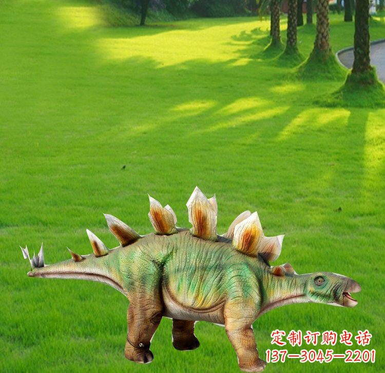 江西玻璃钢棘背龙仿真恐龙雕塑
